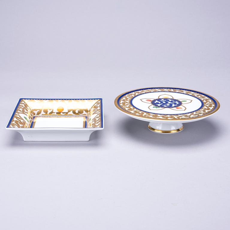 SERVISDELAR, 2 st, porslin, "Frutta Alla Finestra", Rosenthal BVLGARI.