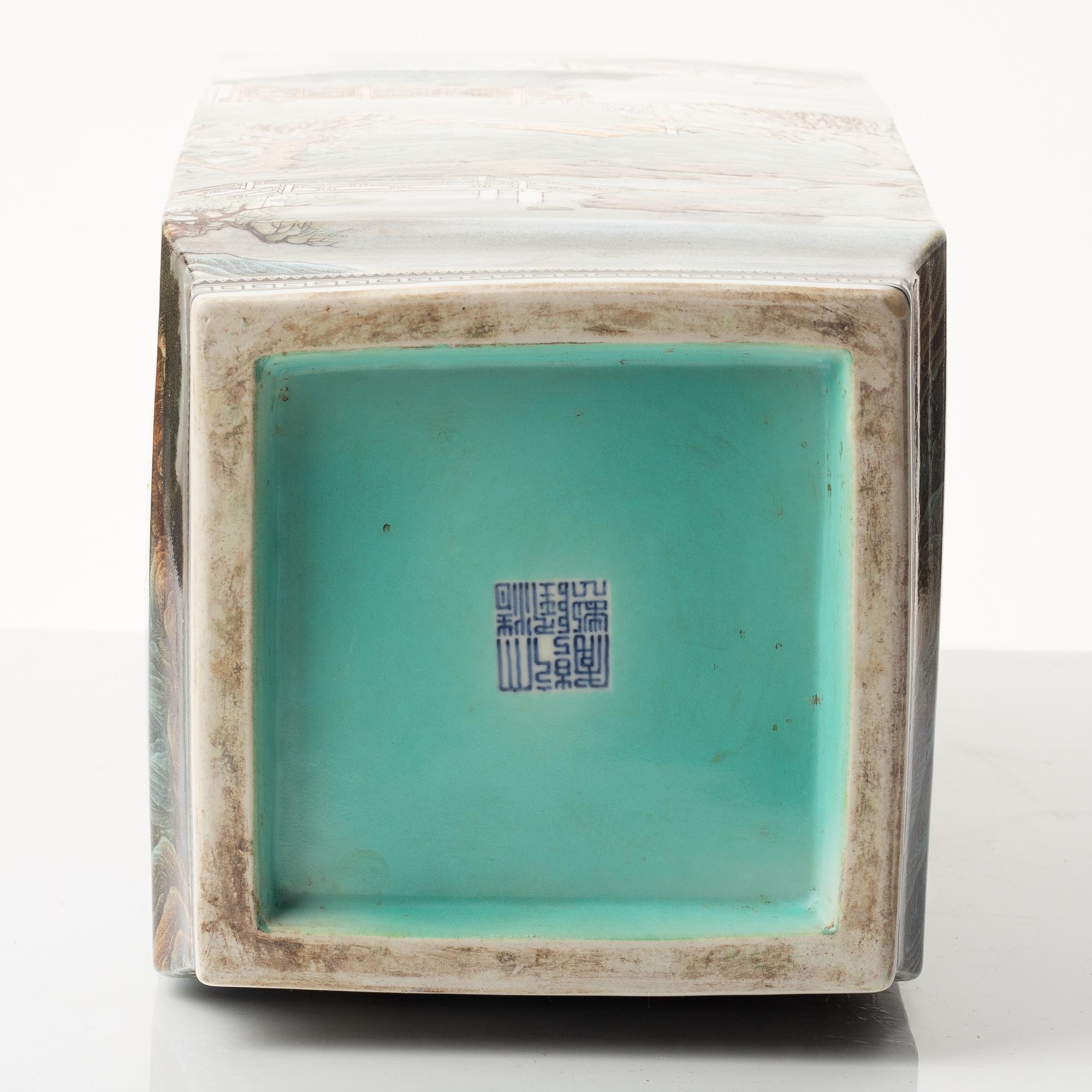 A large Chinese porcelain vase, modern.