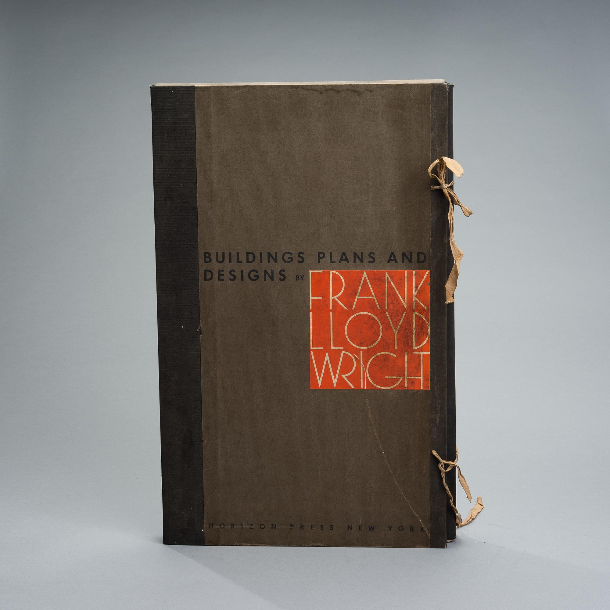 FRANK LLOYD WRIGHT. PORTFOLIO. Buildings, Plans, and Designs. New York: Horizon Press, (1963).