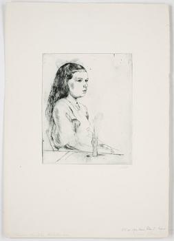 Axel Fridell · AXEL FRIDELL, torrnål, Falun 1922, signerad.