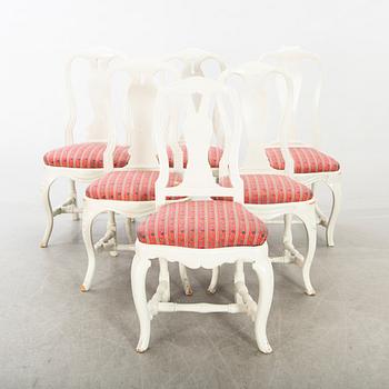 A SET OF 4+2 ROCOCO/ROCOCO STYLE CHAIRS 18TH CENTURY AND LATER.