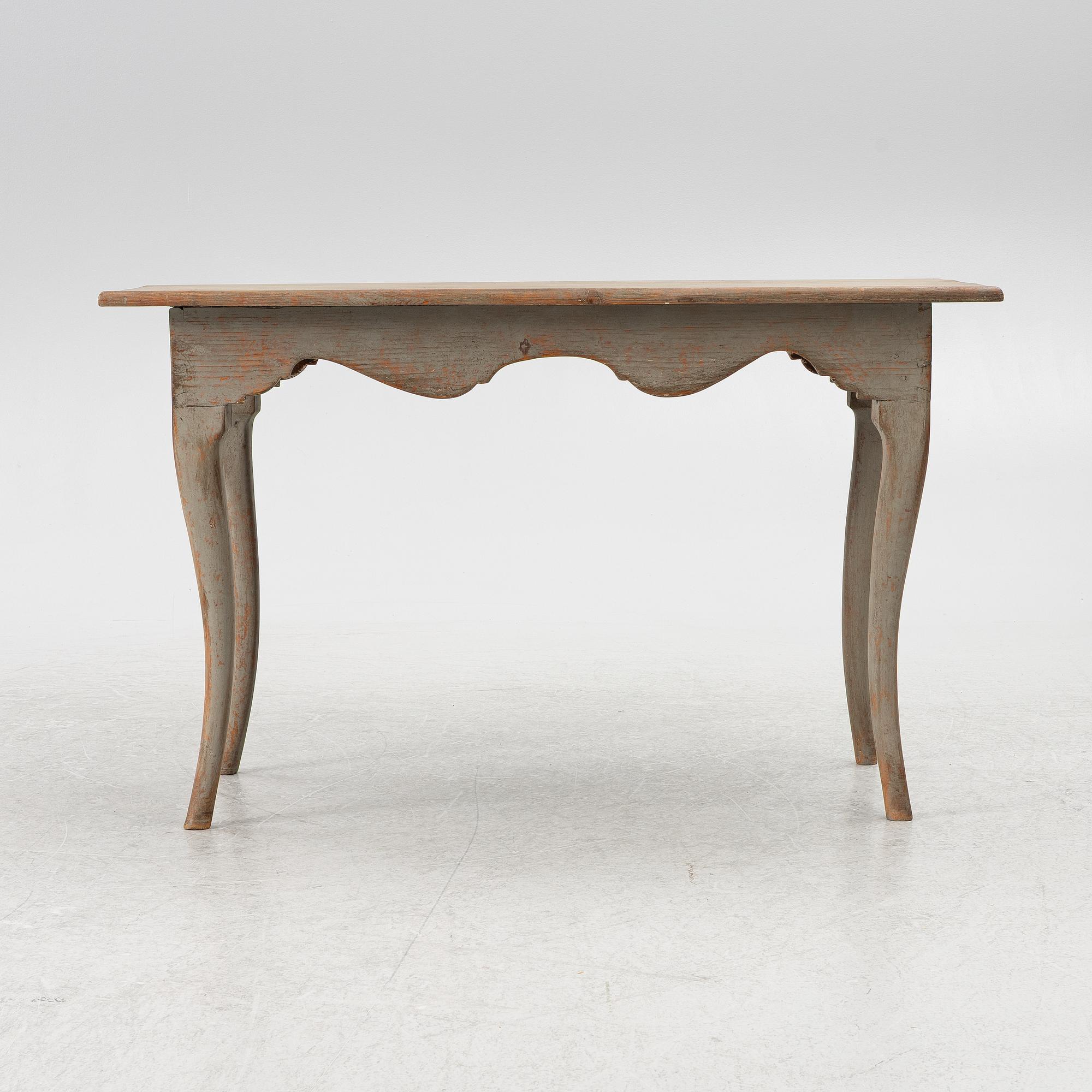A Swedish rococo table, later part 18th century.
