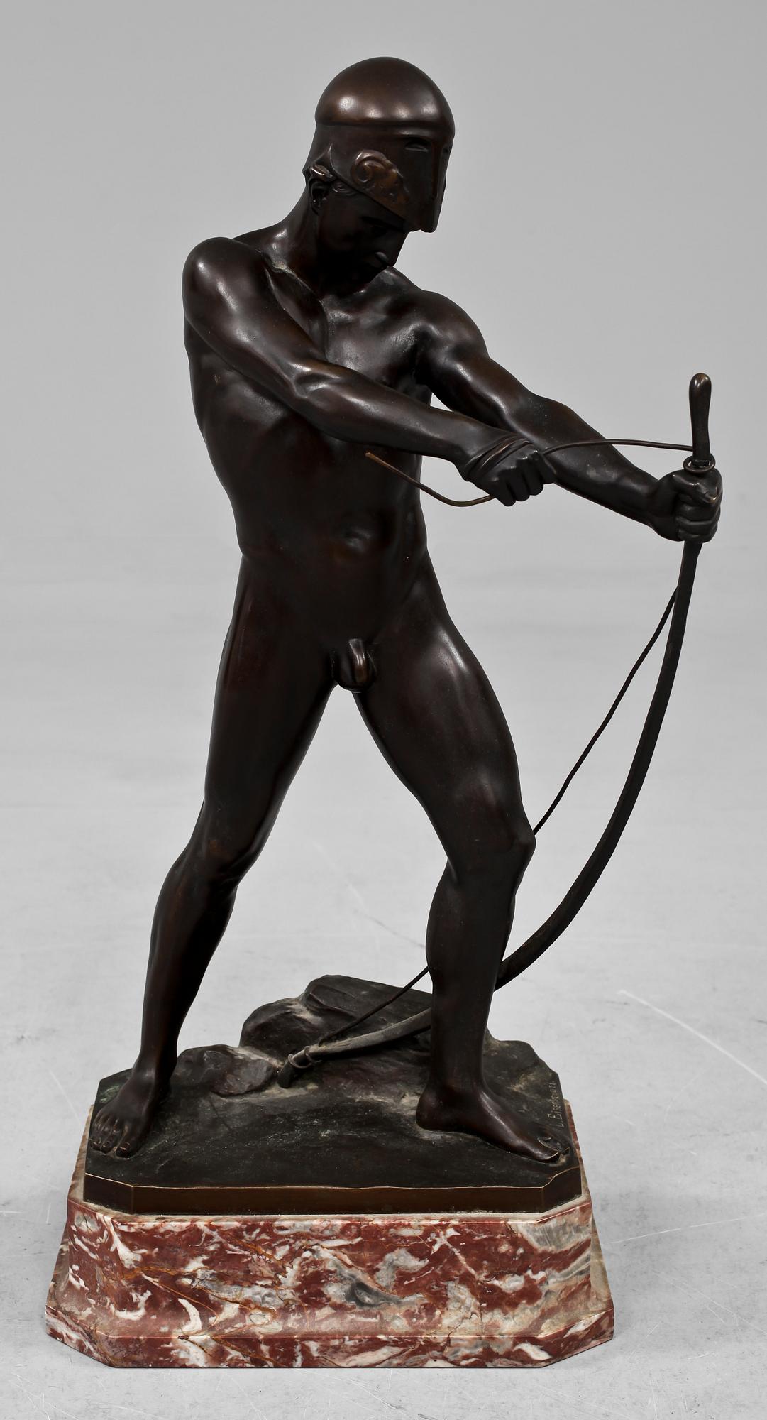 LUDWIG EISENBERGER, statyett, brons, sign.