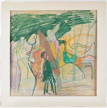 Erland Cullberg · ERLAND CULLBERG, pastell, signerad.