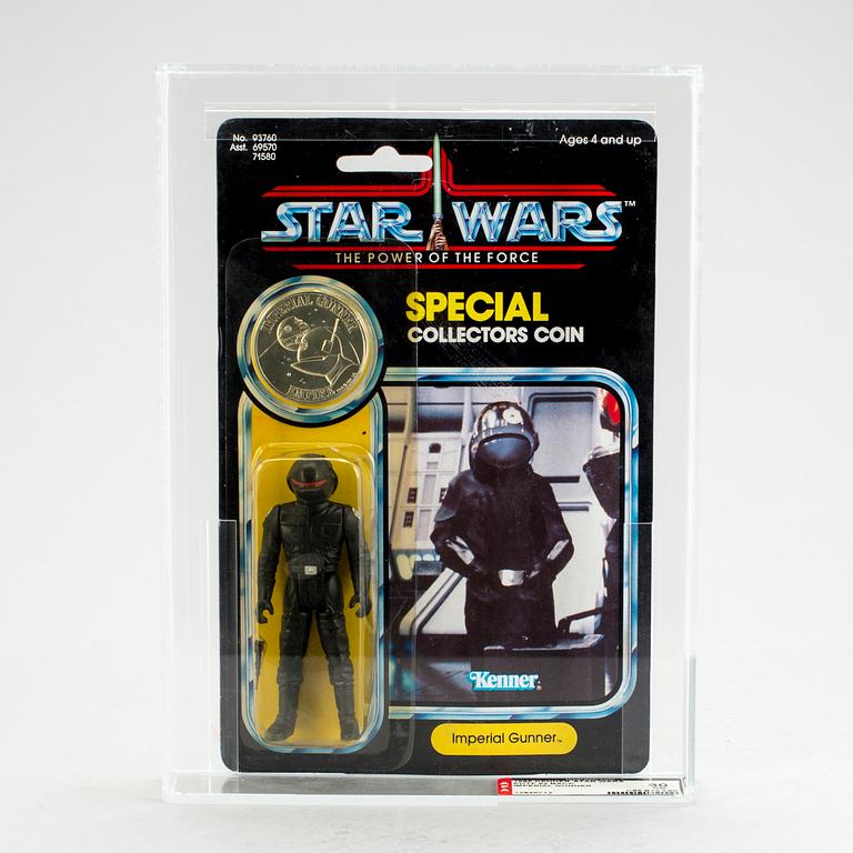 STAR WARS, Imperial Gunner POTF 92 back AFA80 NM, Kenner 1985.