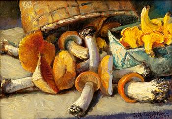 540. Fritz Jakobsson, STILL LIFE WITH MUSHROOMS.