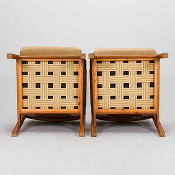 Carl Gustaf Hiort af Ornäs, a pair of late 1950s 'Rialto' open armchairs, Puunveisto Oy - Träsnideri Ab, Finland.