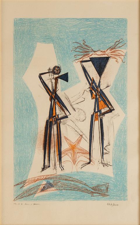 Max Ernst, lithograph in colours, 1950, signed 168/200.
