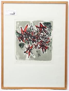 CORNEILLE BEVERLOO, färglitografier, 3 st, sign o dat -60, numr 3/10.