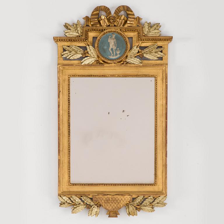 a circa 1800 late gustavian mirror.