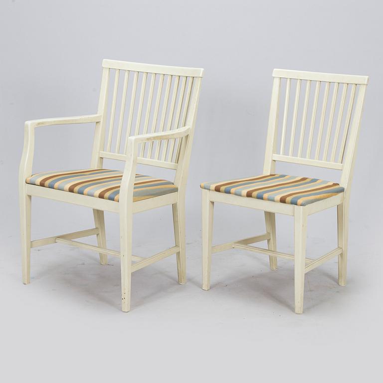 Olli Borg, A 11 pieces "Anjala" dining suite by Asko, 1960/70s.