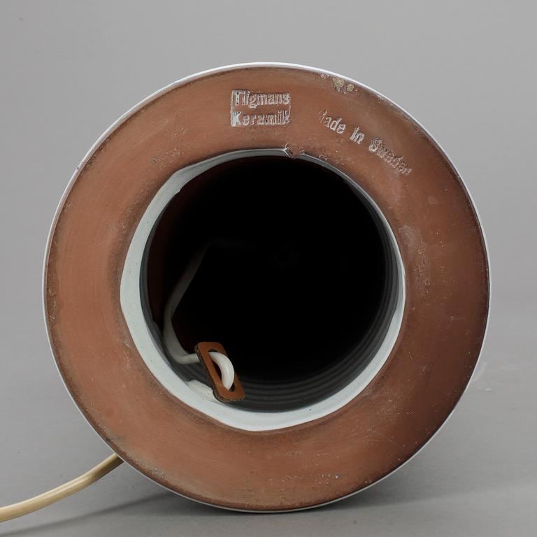 BORDSLAMPA, keramik, Tilgmans, 1950/60-tal.