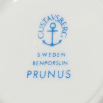 Stig Lindberg, Coffee cups with saucers, 9 pcs, "Prunus", Gustavsberg.