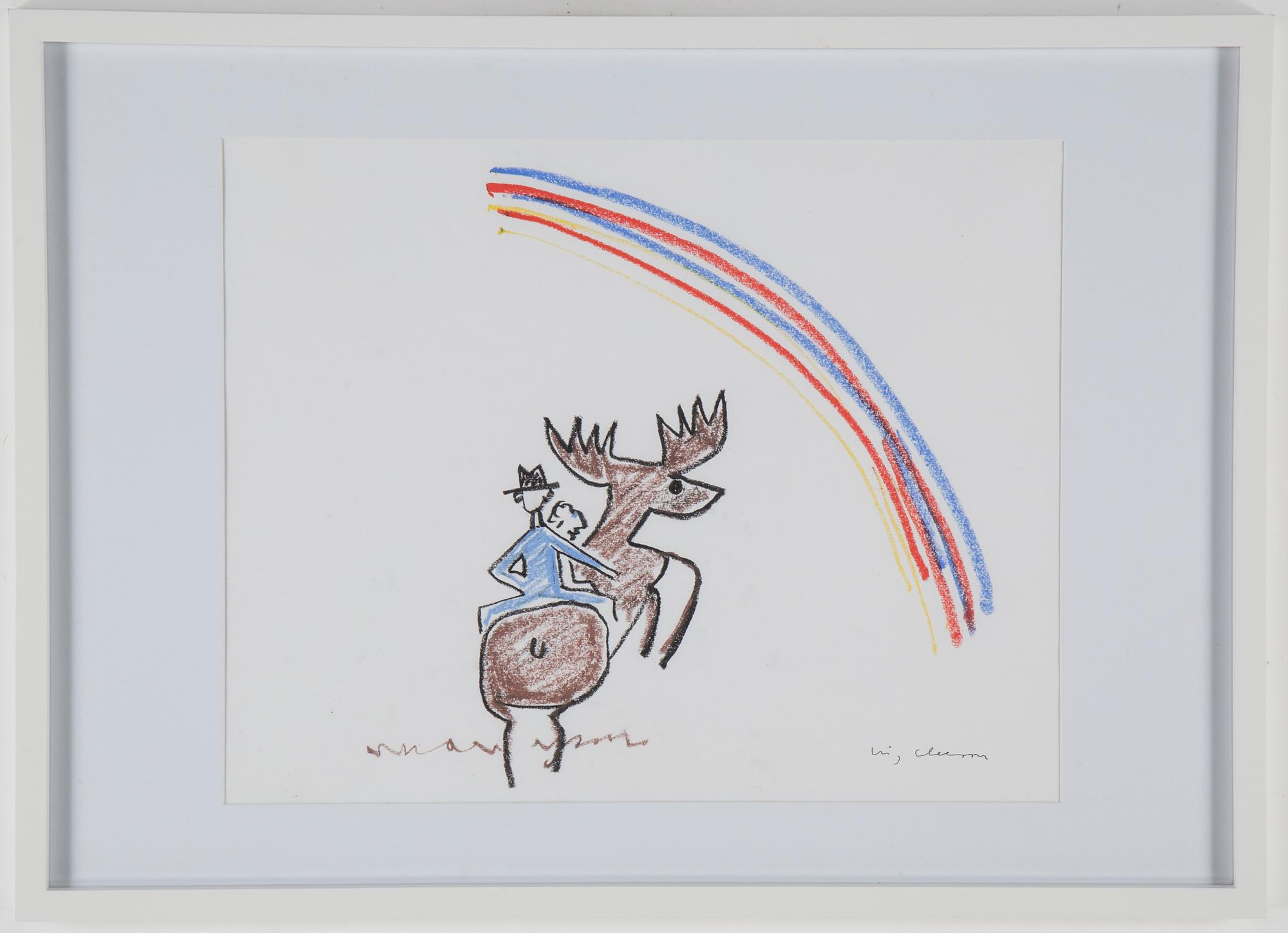 STIG CLAESSON (slas), pastell. Signerad.