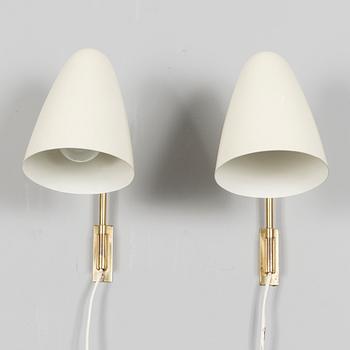 LISA JOHANSSON-PAPE, A PAIR OF WALL LIGHTS. Orno, model 3054. 1950s.