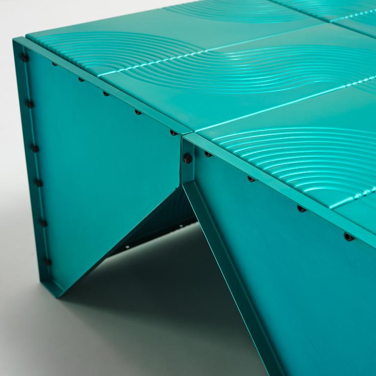 David Taylor, soffbord, unikt, "Aluminium Coffee Table", Studio Mellösaverken, Sverige, 2025.