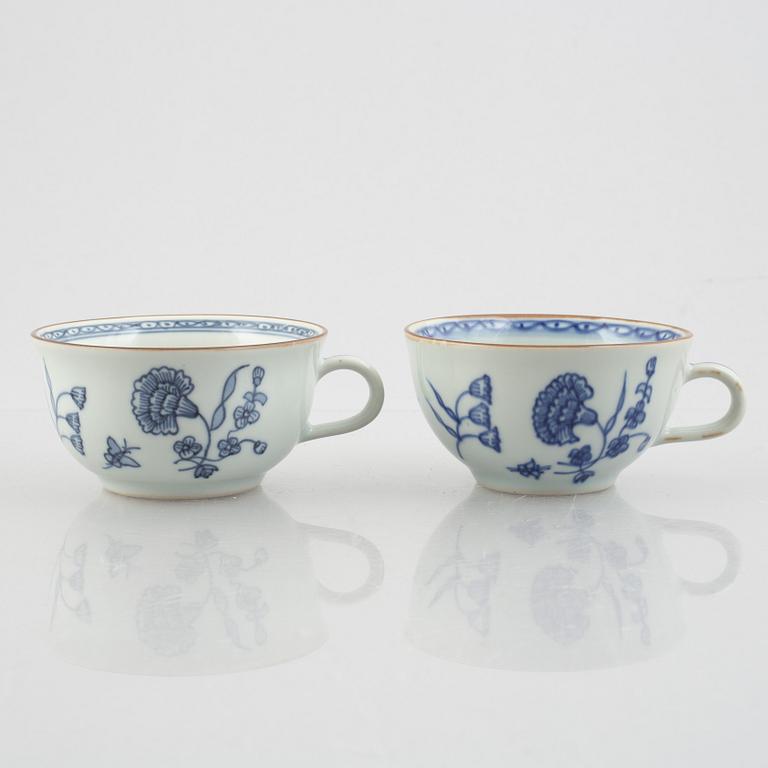 Twelve pieces of "Nejlika" porcelain, from IKEAs' 18th century series, Sweden, 1990's.