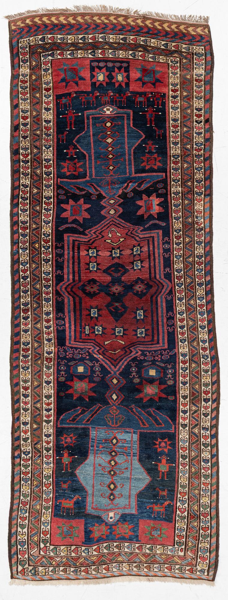 Carpet, antique Lori, approx. 325 x 125 cm.