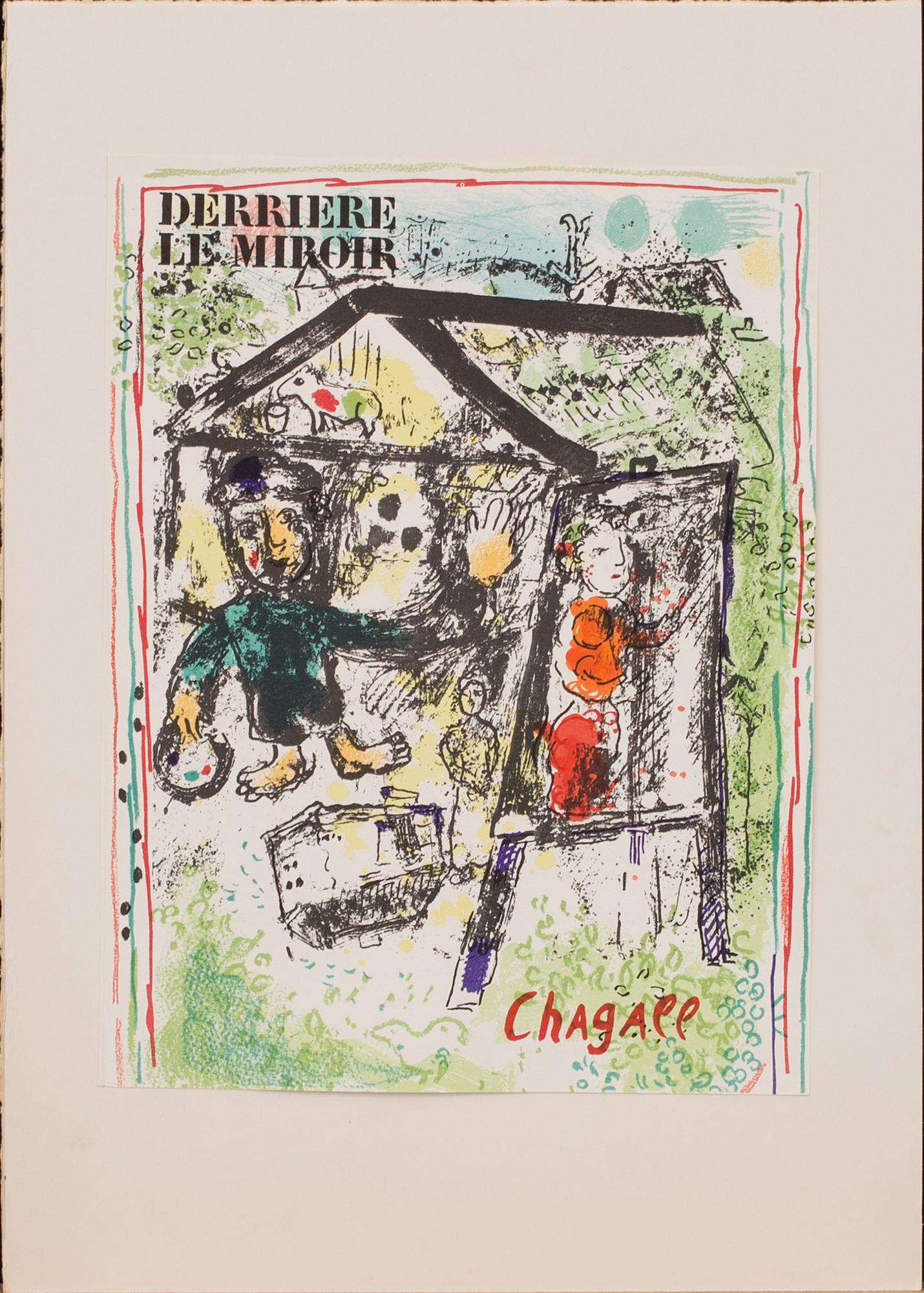 MARC CHAGALL, färglitografi, omslag till Derrière le Miroir no 182, 1969.