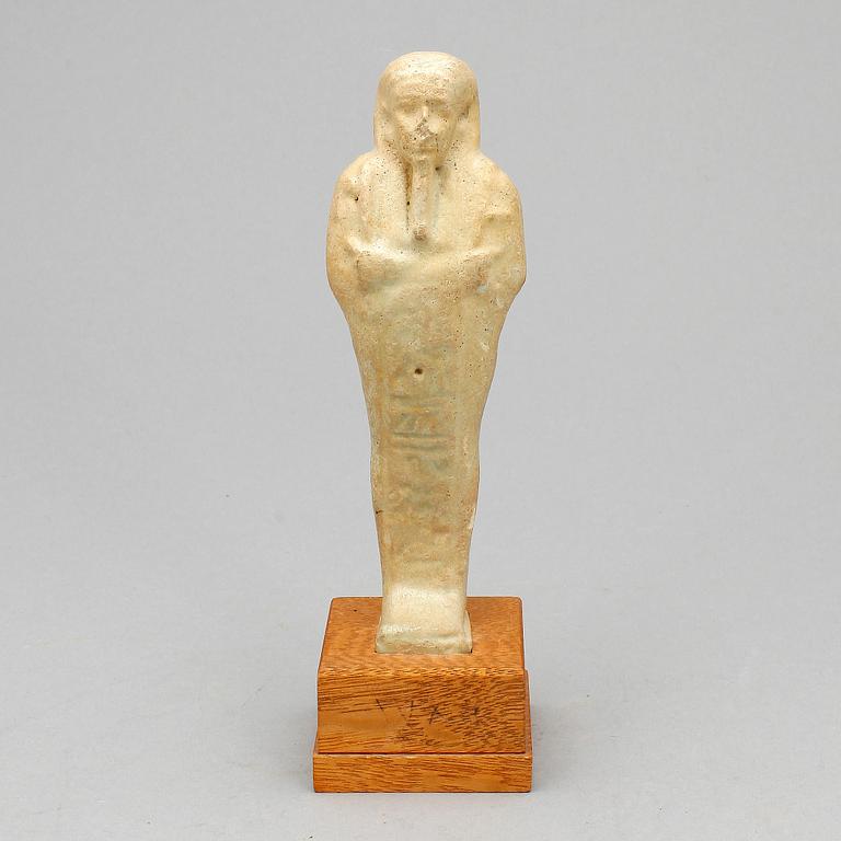 USHEBTI, fajans, Egypten, troligen Sentid 664-331 f Kr.