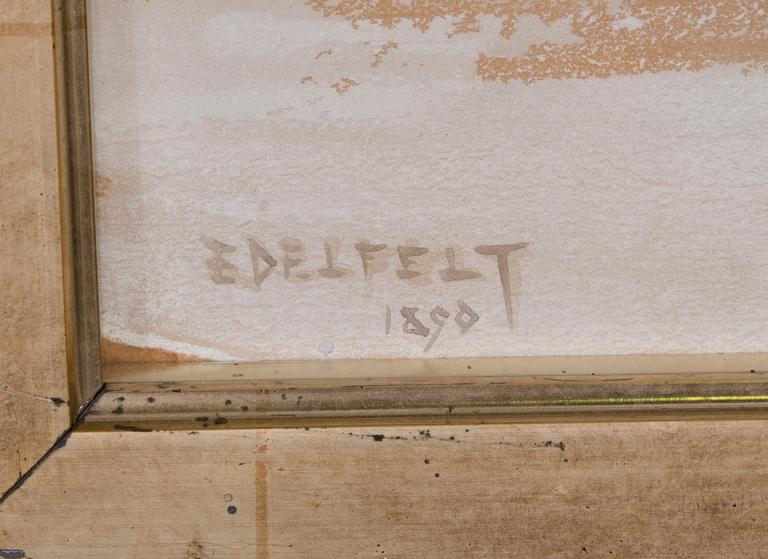 ALBERT EDELFELT, TALVIPÄIVÄ HELSINGIN KAUPPATORILLA.