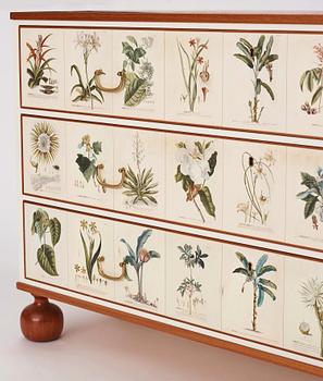 Josef Frank, a mahogany chest of drawers 'Florabyrå Linné', Svenskt Tenn, Sweden 2007, model 1050, jubilee ed. 31/50.