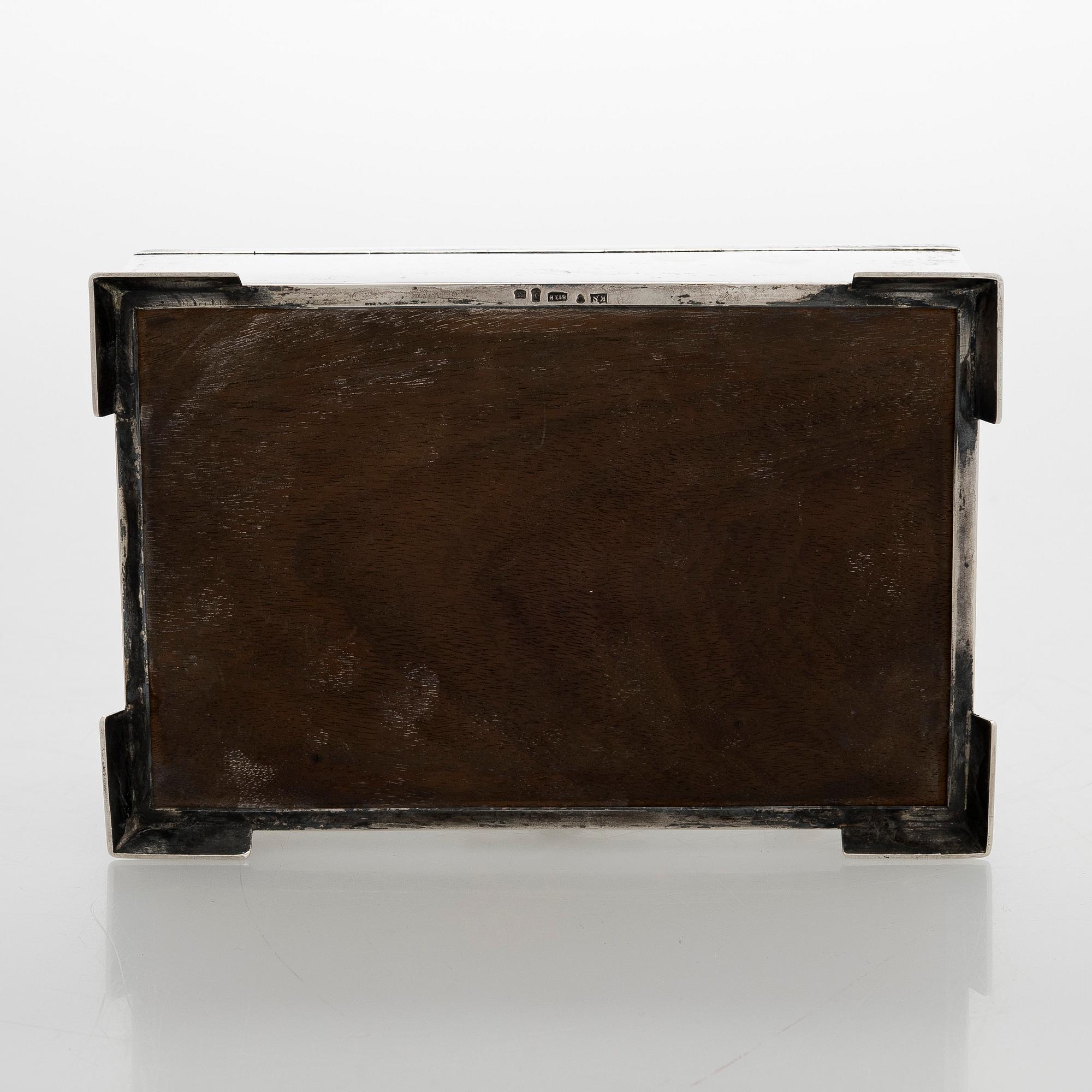 Kustaa Severin Sahlstedt, a 1920s silver cigar box, Turku 1929.