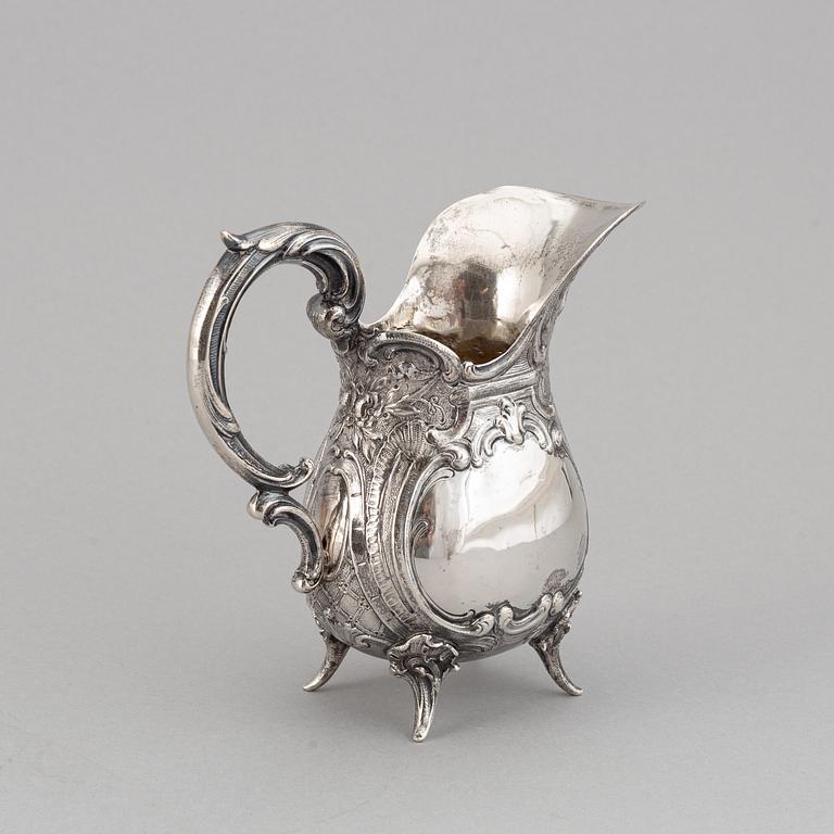 A German rococo style silver tea- and coffee service.