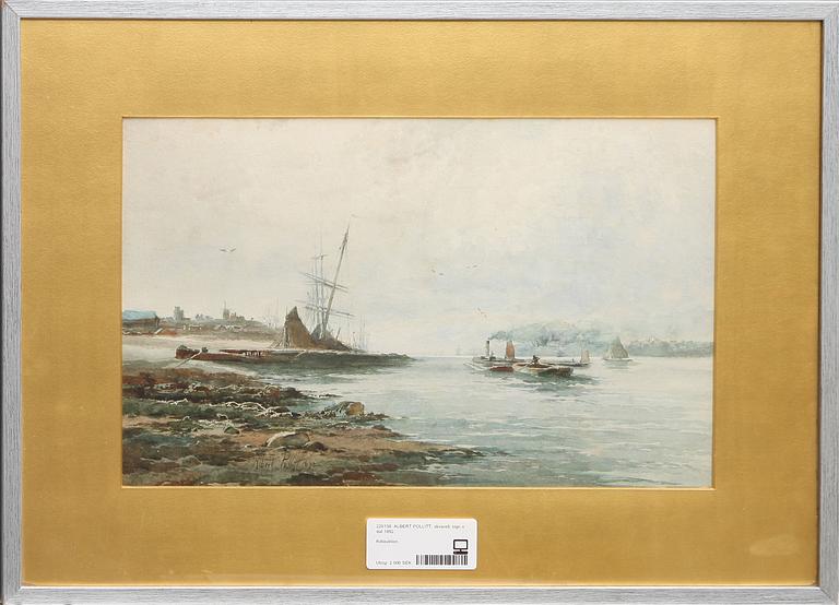 ALBERT POLLITT, akvarell, sign o dat 1892.