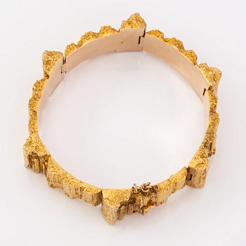 Björn Weckström, A 14K gold bracelet "Mystica". Lapponia 1973.