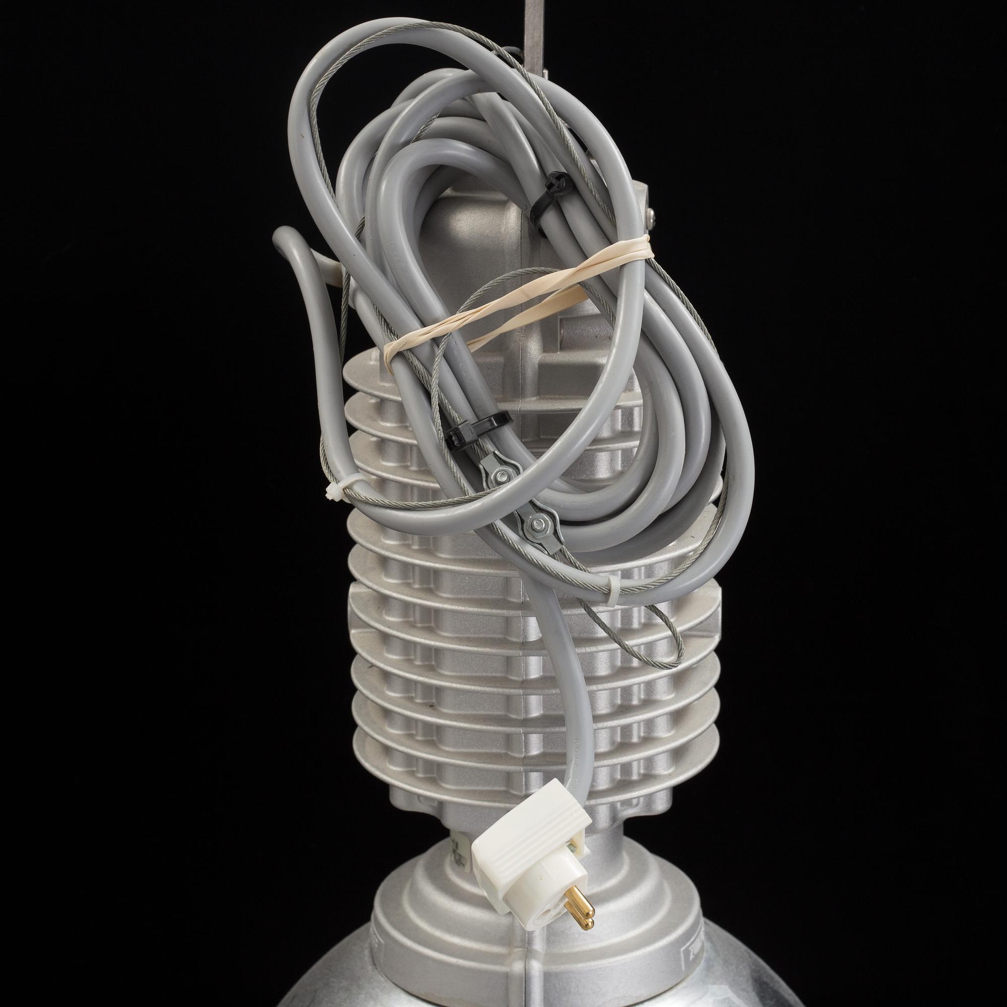 A pair of 20th century industrial ceiling lamp marked Zumtobel Staff.