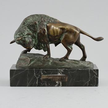 OTTO PROETZEL, skulpur, brons, signerad.