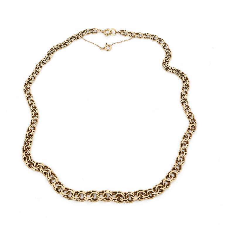 HALSKEDJA, 18K guld, Stockholm, 1964. Total vikt ca 30,34 g.