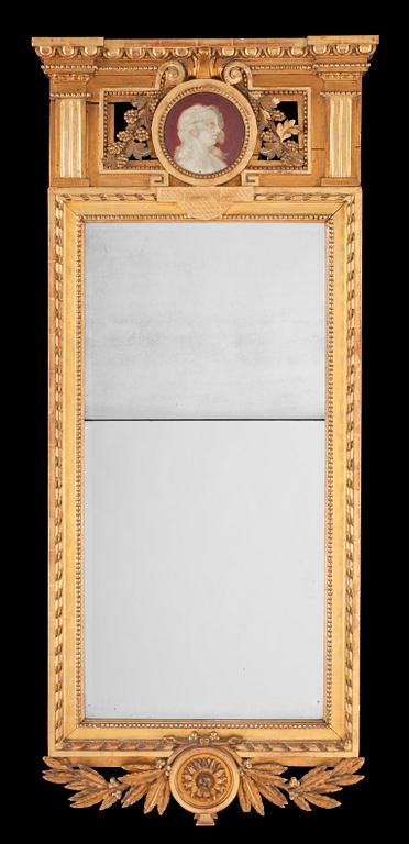 A Gustavian mirror by J. Åkerblad dated 1786.