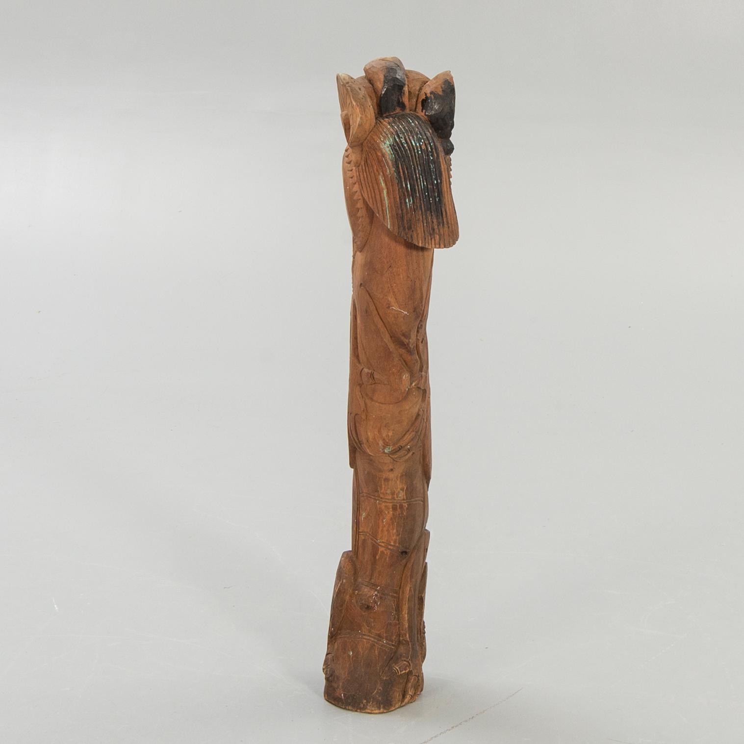 Skulptur, trä. Indonesien, 1800/1900-tal.