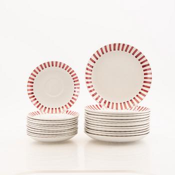 Karin Björquist,  27 pieces of eartheware tableware for Gustavsberg, model "Tea", third quarter of the 20th century.