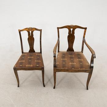 Chairs 10 pcs and armchairs 2 pcs 1920s.