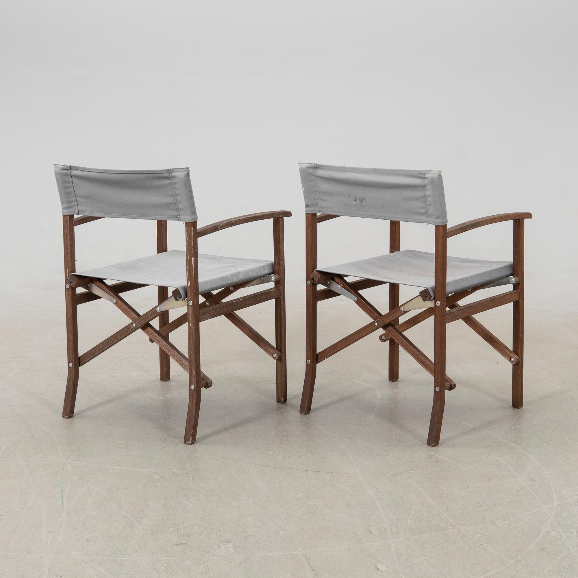 Director's chairs/Garden chairs 10 pcs "Siarö" Ikea late 20th century/early 21st century.