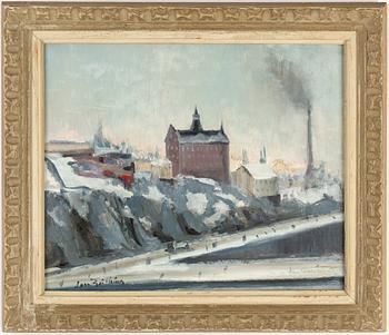 LARS BOËTHIUS, oil on panel, signed.