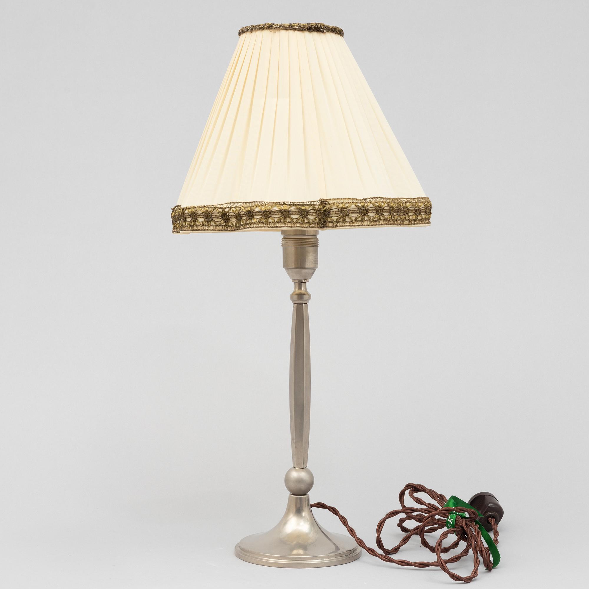 Harald Notini, a table lamp, model "6893". Arvid Böhlmarks Lampfabrik, 1920s-30s.