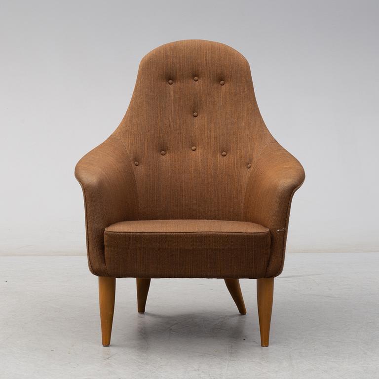 A 'Lilla Eva' easy chair by Kerstin Hörlin-Holmquist for Nordiska Kompaniet, mid 20th century.