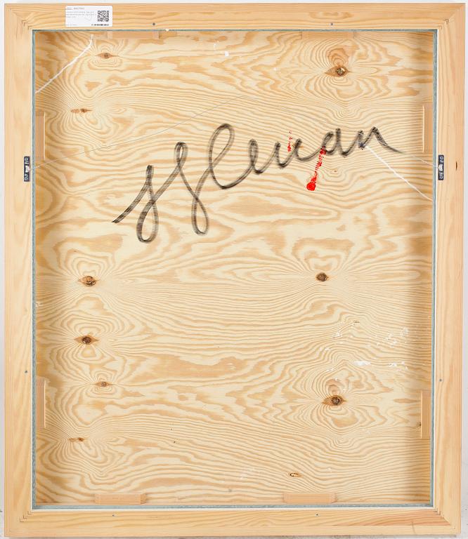 LUKAS GÖTHMAN, olja och blandteknik på trä, signerad à tergo.