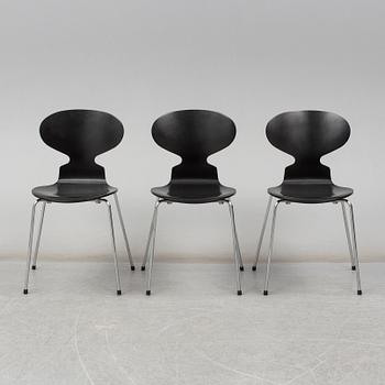 ARNE JACOBSEN, stolar, 3 st, "Myran", Fritz Hansen Danmark, 2005.