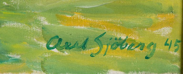 Axel Sjöberg, oil on canvas, signed and dated -45.