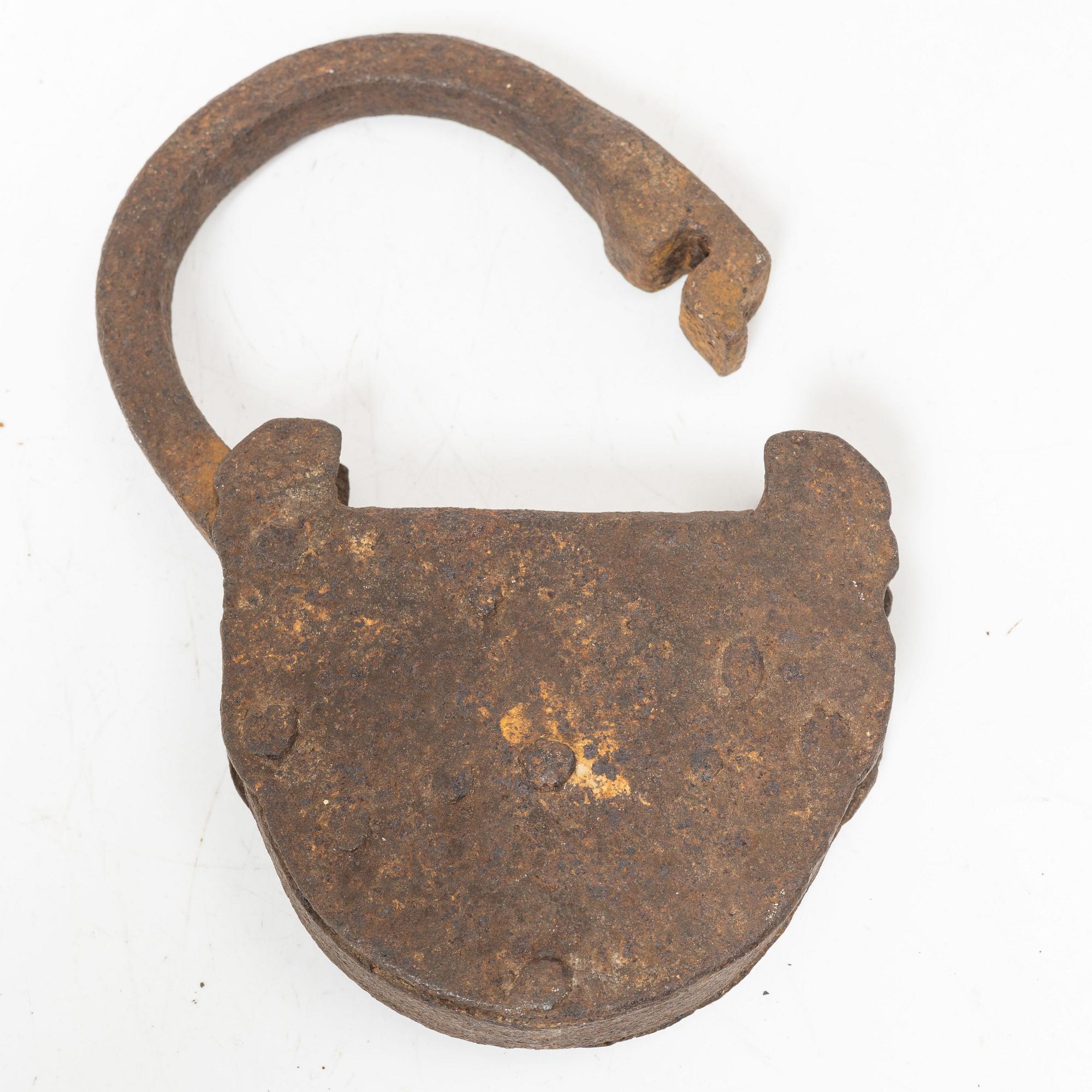 Two 18th century wrought iron locks.