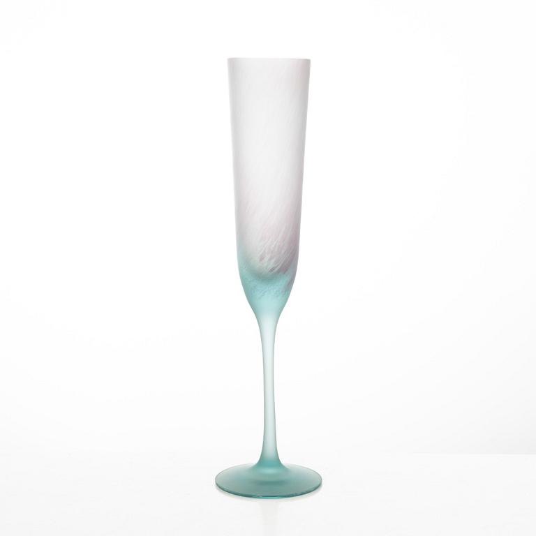 Oiva Toikka, pokaler, 3 st, glas, "Paletti", Nuutajärvi, Finland.