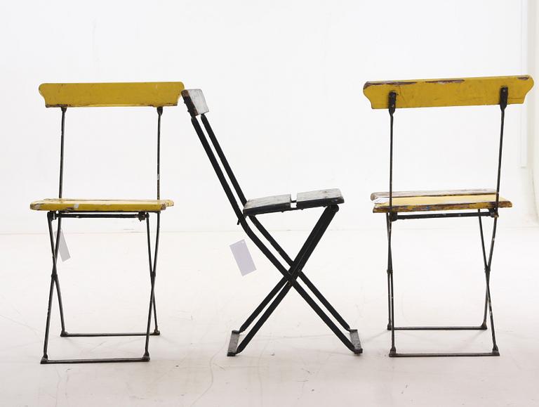 TRÄDGÅRDSSTOLAR, 4 st, 1900-talets första hälft.