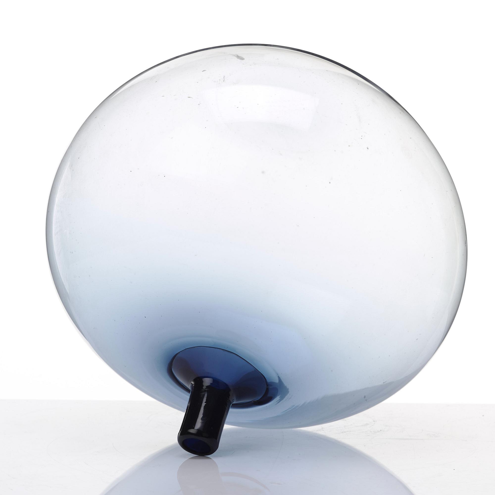 Ingeborg Lundin, a blue tinted "apple", Orrefors, Sweden ca 1957.