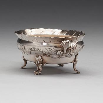 Daniel Elfbom, konfektskål, silver, Gävle 1783, rokoko.