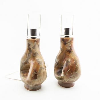 Table lamps a pair Axella Denmark late 20th century.